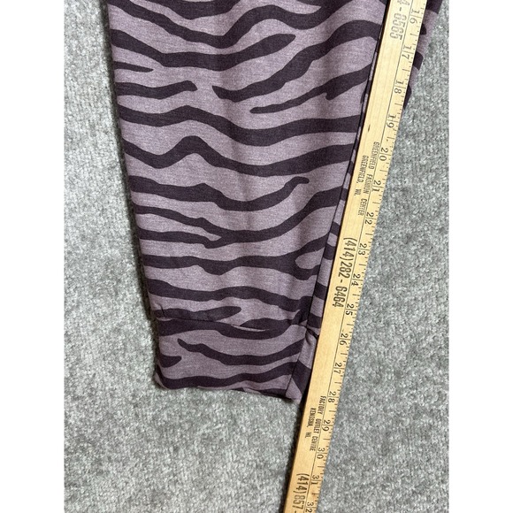 LOGO Lounge Lori Goldstein Jogger Pants Womens‎ 2X Purple Zebra Pull On Pockets - Picture 8 of 9